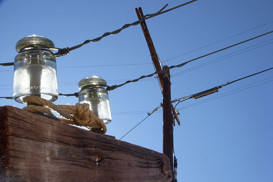 electrical induction lines in desert