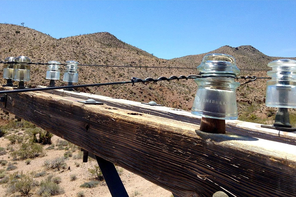 pole line with conductors